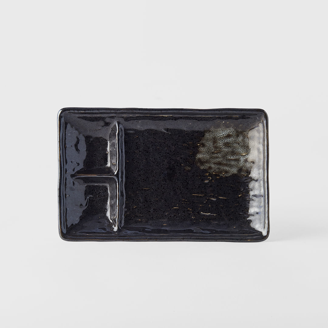 Dumpling Plate 21cm Black Glaze