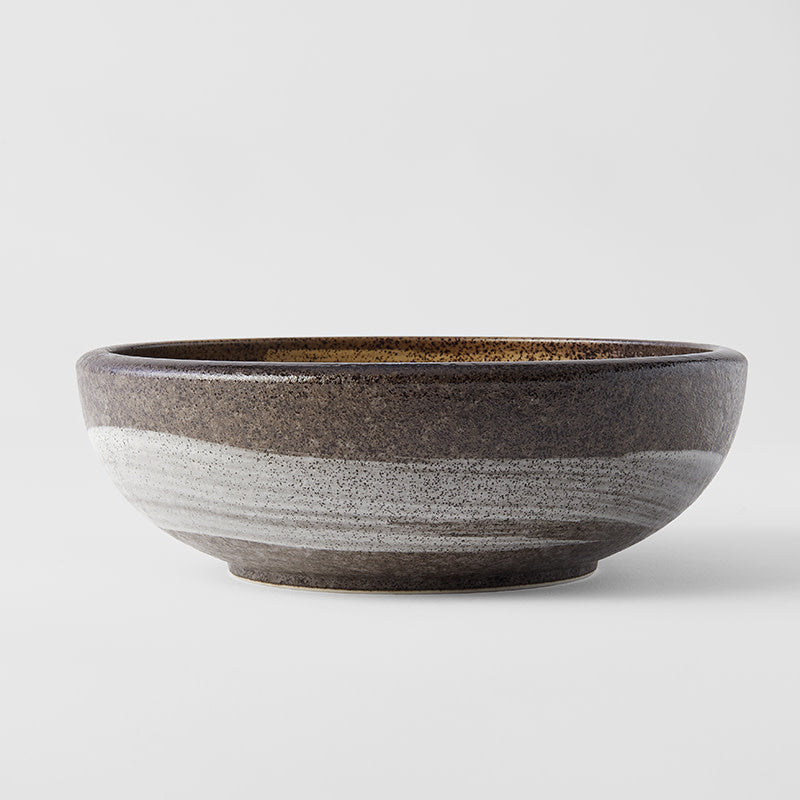 Pasta Bowl 23.7cm Gold Brushstroke Glaze