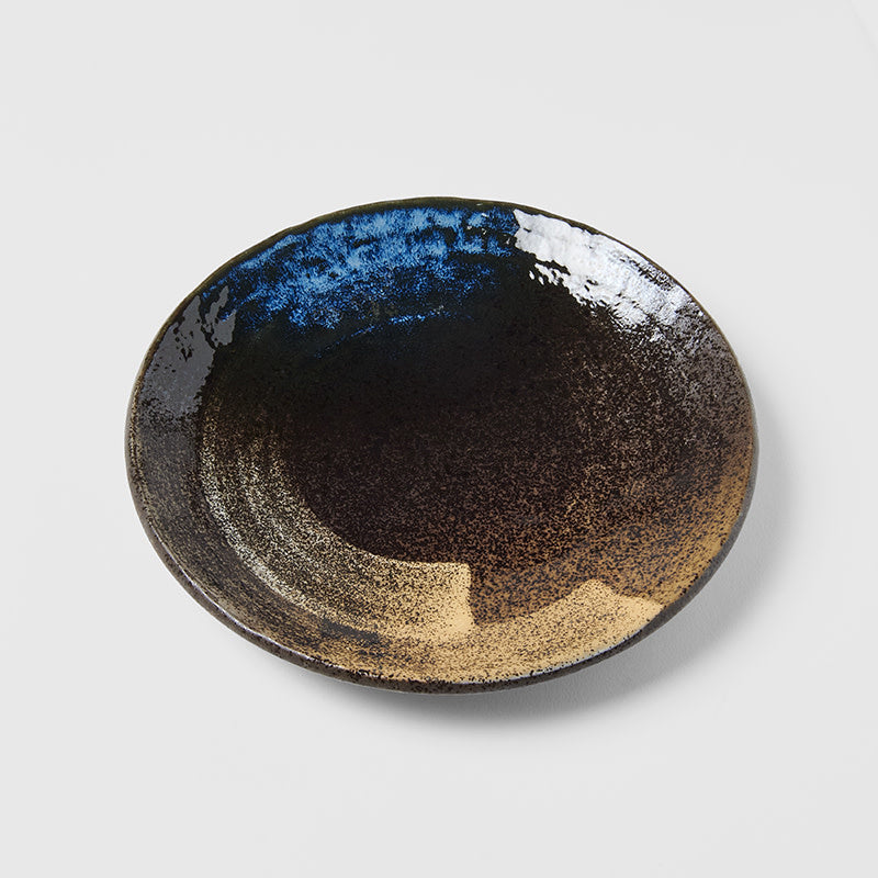 Dinner Plate 24cm Gold Brushstroke Glaze