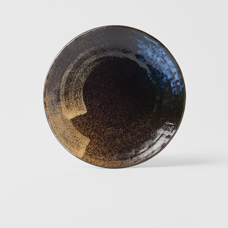 Dinner Plate 24cm Gold Brushstroke Glaze