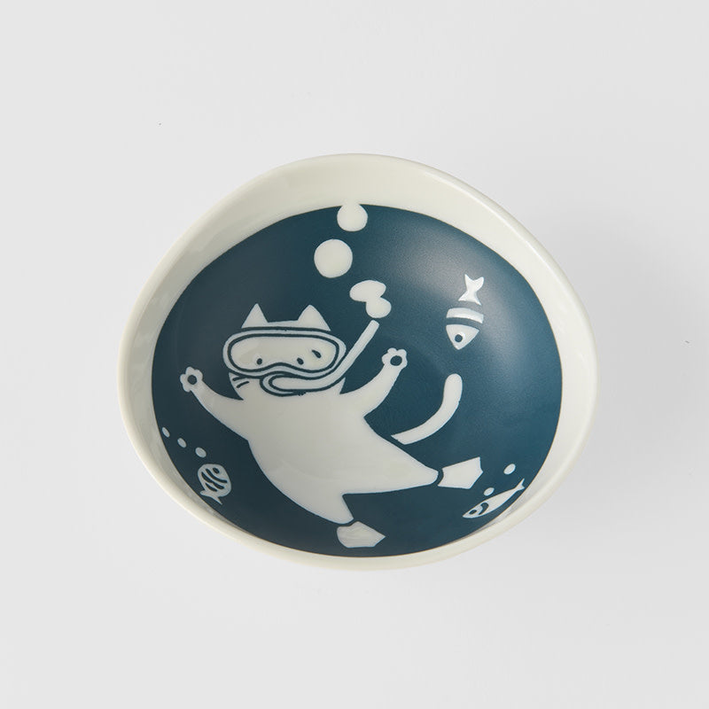 Bowl 13cm Scuba Cat Design