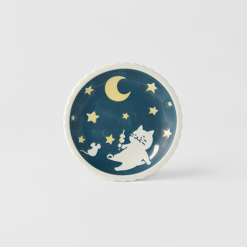 Plate Biscuit 14.1cm Midnight Snack Cat