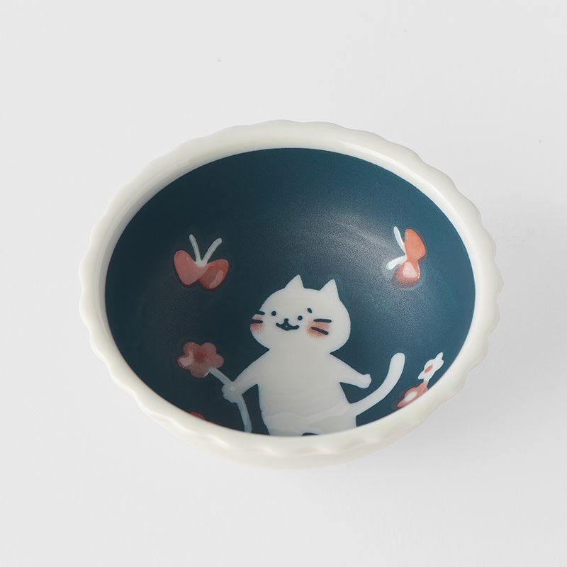 Bowl 9.5cm Flower Cat Design