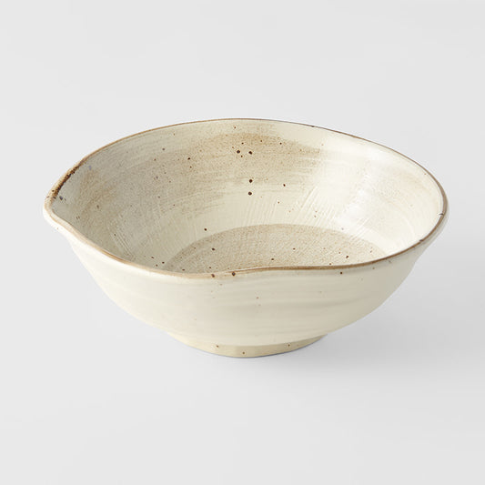 Bowl Organic 22.5cm Spiral Sand Glaze