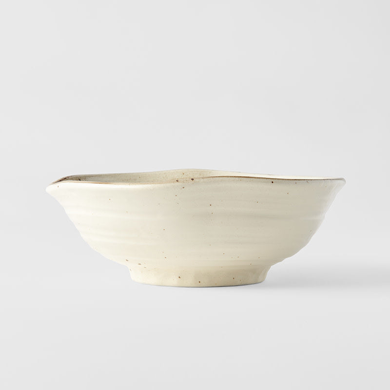 Bowl Organic 22.5cm Spiral Sand Glaze