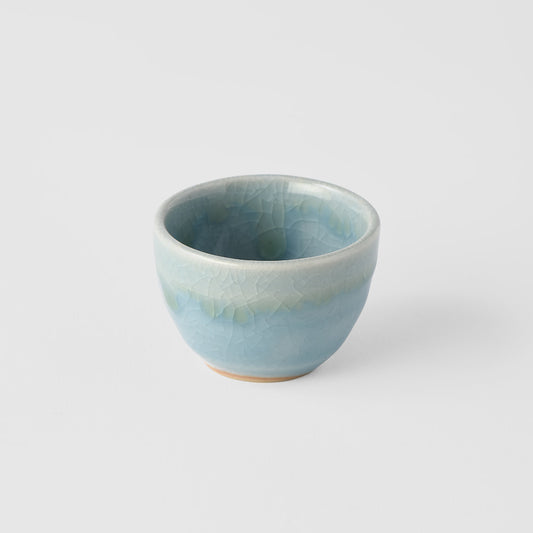 Sake Cup 40ml Crazed Blue Glaze