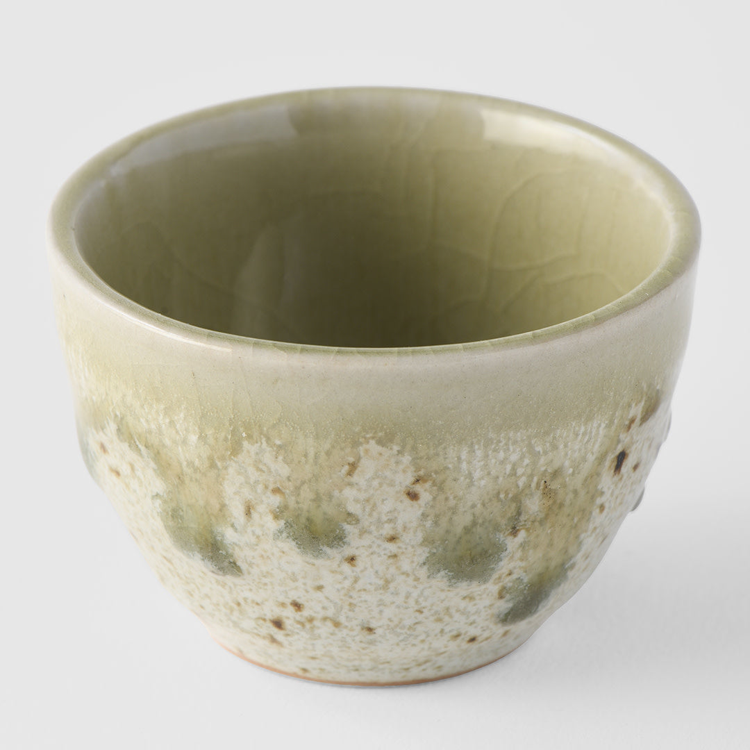 Sake Cup 40ml Light Green Drip Glaze
