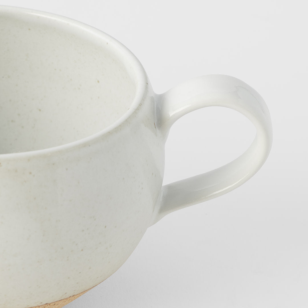 Sphere Mug with Handle 300ml White Glaze