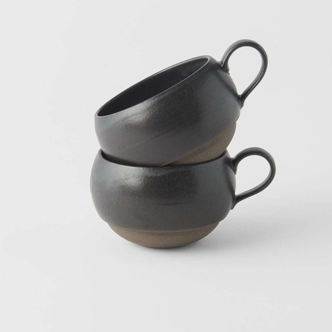 Sphere Mug with Handle 300ml Black Glaze