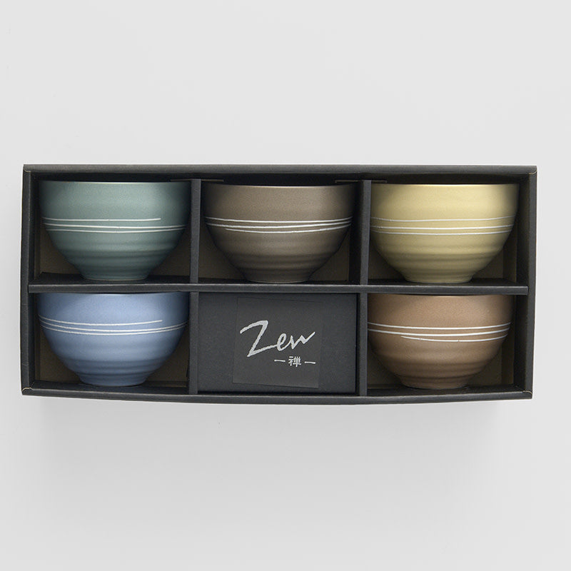 Bowl Set 5pcs 250ml Pastel Glazes