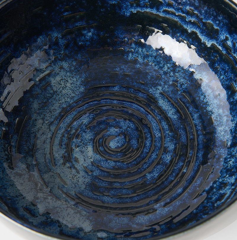 Serving Bowl 24cm Copper Swirl Glaze