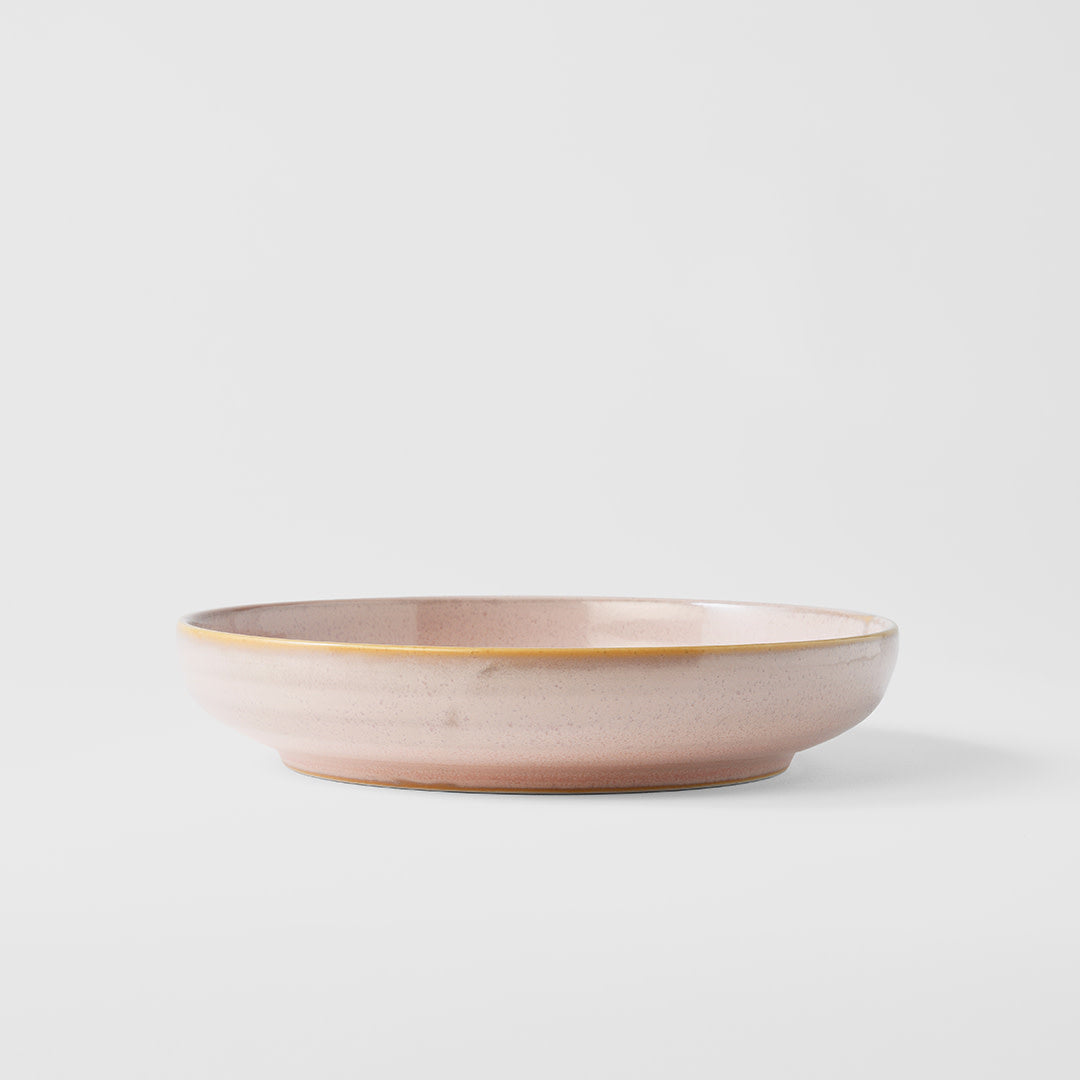 Plate High Rim 20cm Sakura Pink Glaze