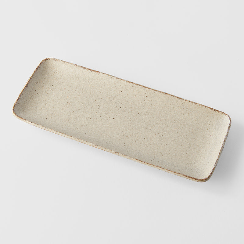 Sashimi Plate 29.5 x 12cm Sand Fade Glaze
