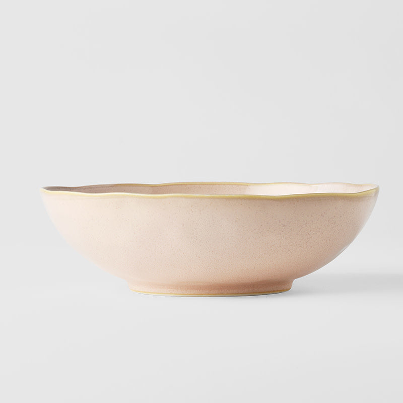 Bowl Oval 20cm Sakura Pink Glaze