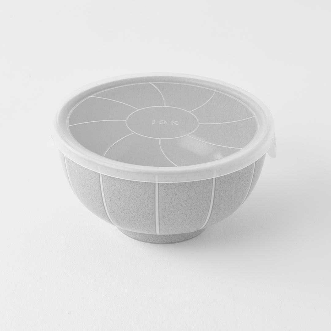 Bowl with Lid 13.5cm Blue Stripe Design