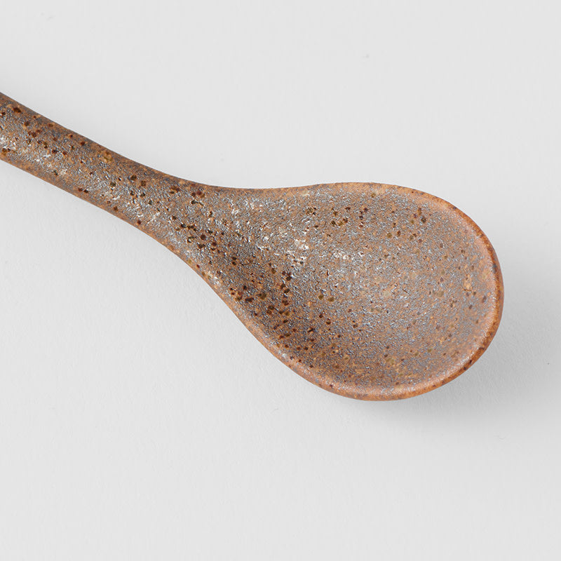 Small Bisque Spoon Indigo Stripe