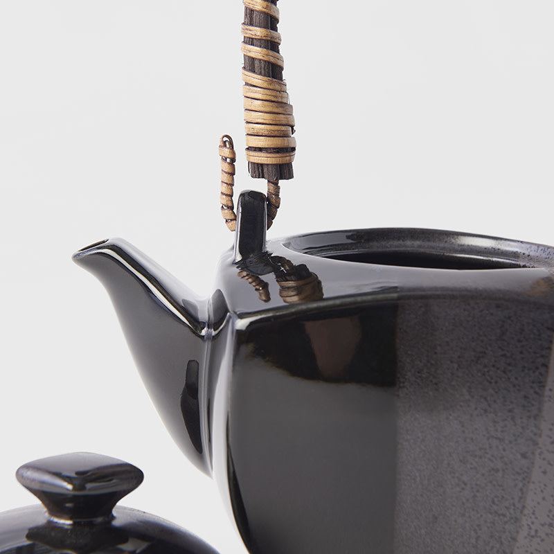 Tea Set with Strainer 5pcs Gunmetal Design - Made In Japan | Japanese Tableware