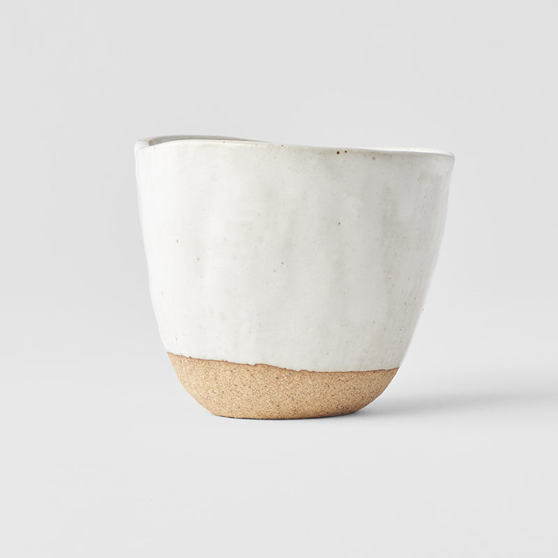 Mug Lopsided 200ml White Glaze