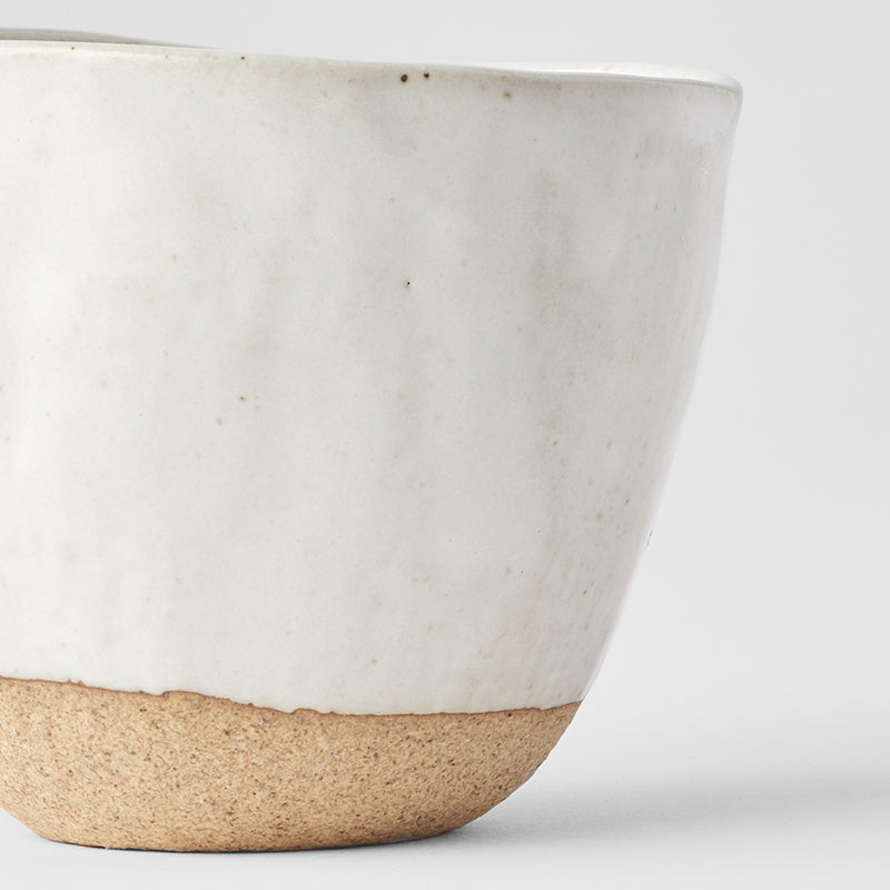 Mug Lopsided 200ml White Glaze