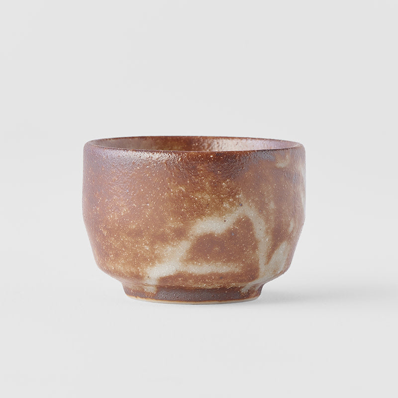 Sake Cup Ochoko 40ml Rust White Cloud Glaze