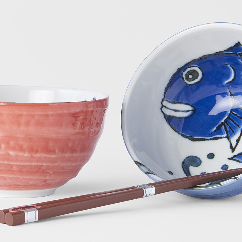 Bowl Set 13 cm / Manga Fish Design