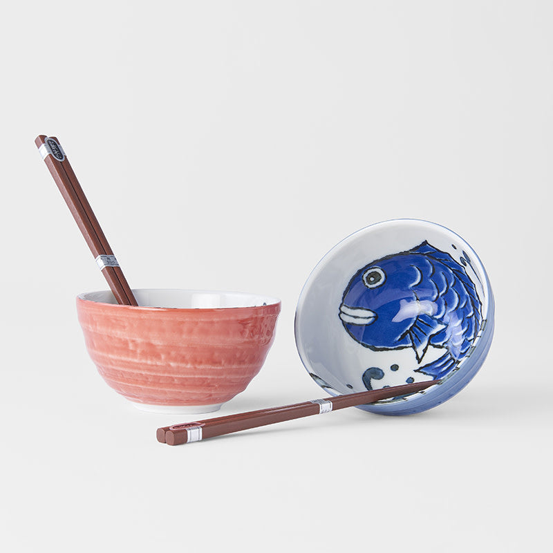 Bowl Set 13 cm / Manga Fish Design