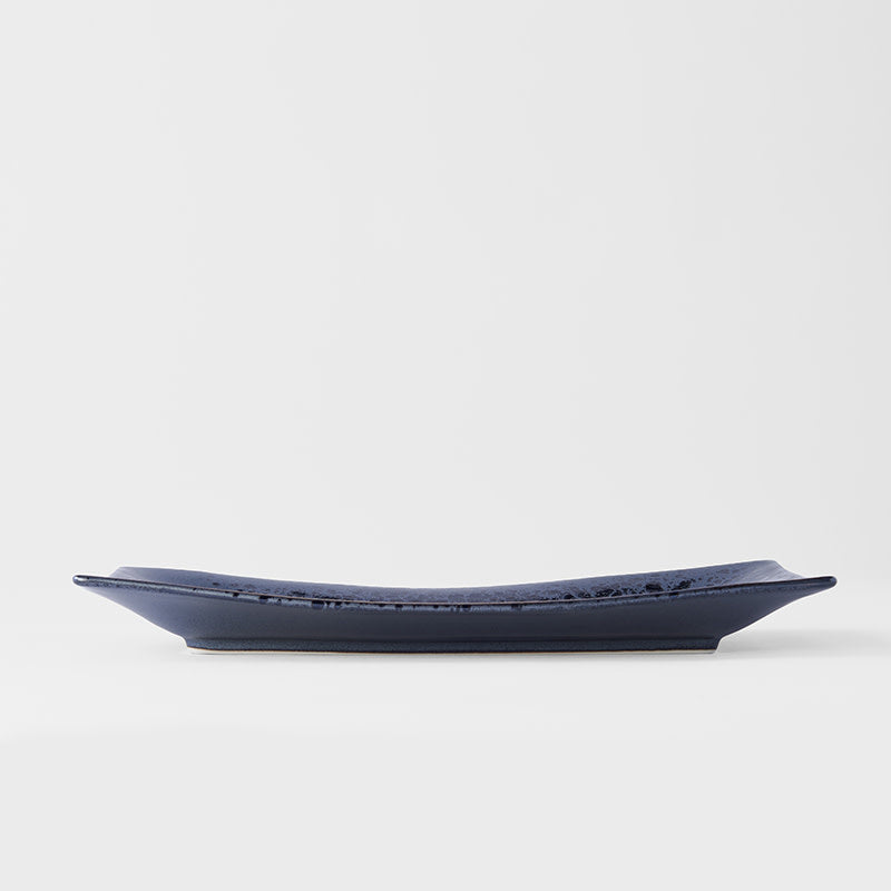 Platter Rectangular 33cm Black Pearl Glaze - Made In Japan | Japanese Tableware
