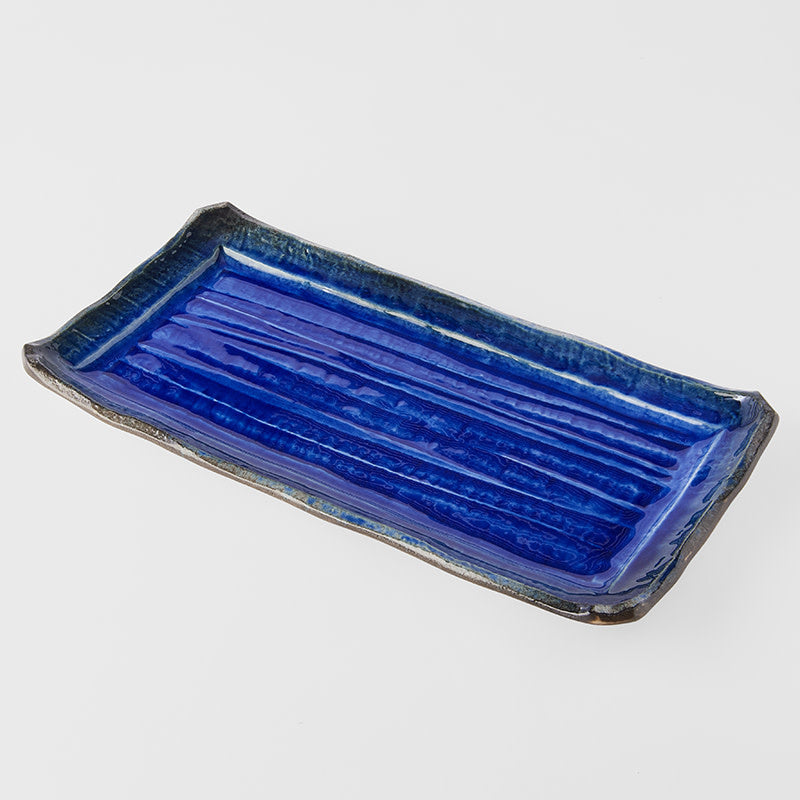 Platter Rectangular 43cm Cobalt Blue Glaze