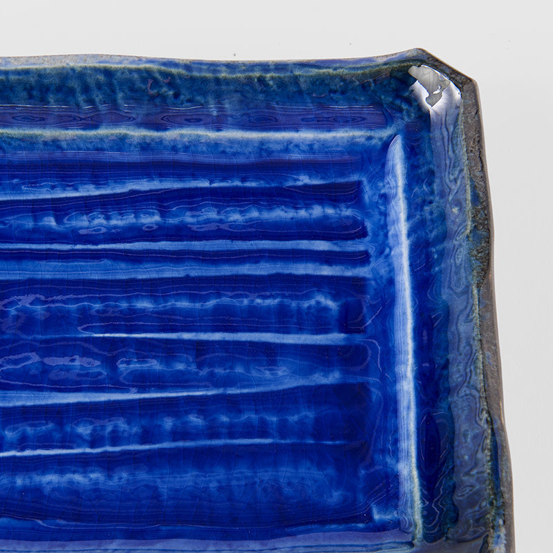 Platter Rectangular 43cm Cobalt Blue Glaze