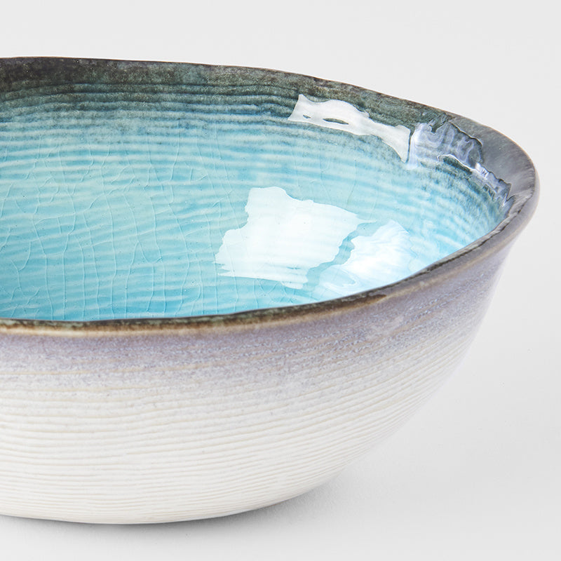 Bowl Oval 17cm Sky Blue Glaze
