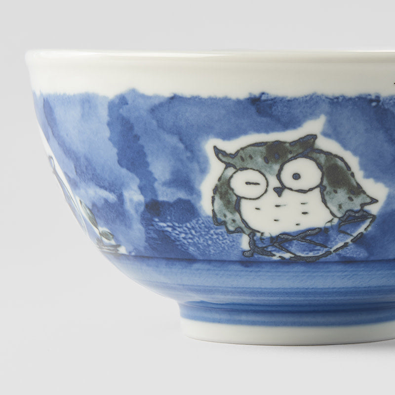 Bowl Kids 16cm Owl Blue