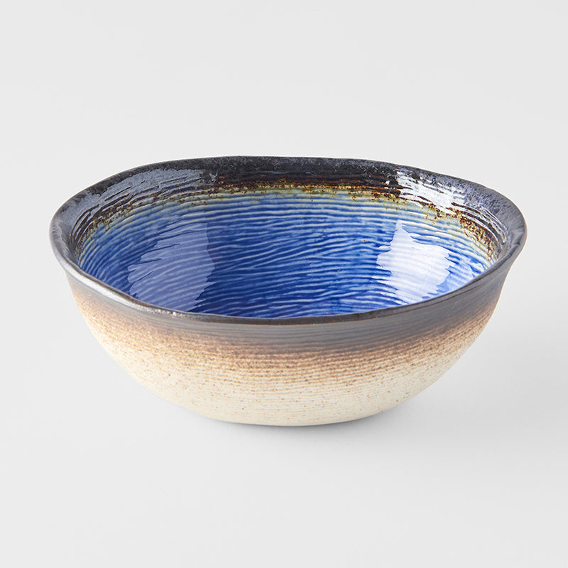 Bowl Oval 17x13cm Cobalt Blue Glaze - Made In Japan | Japanese Tableware