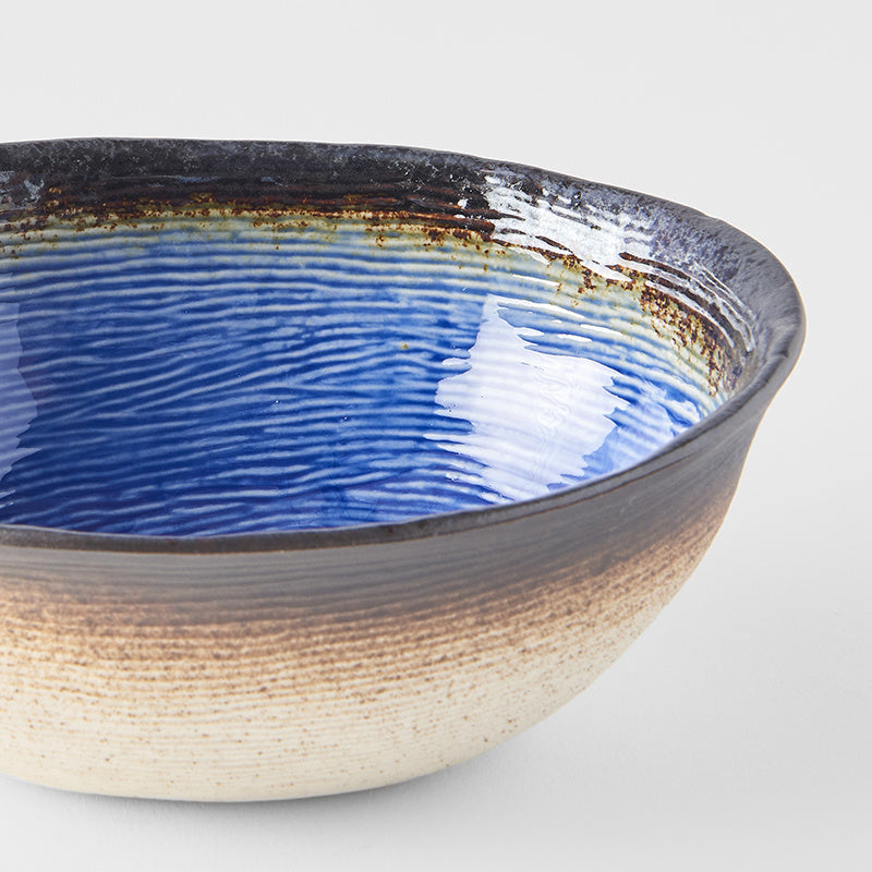 Bowl Oval 17x13cm Cobalt Blue Glaze - Made In Japan | Japanese Tableware