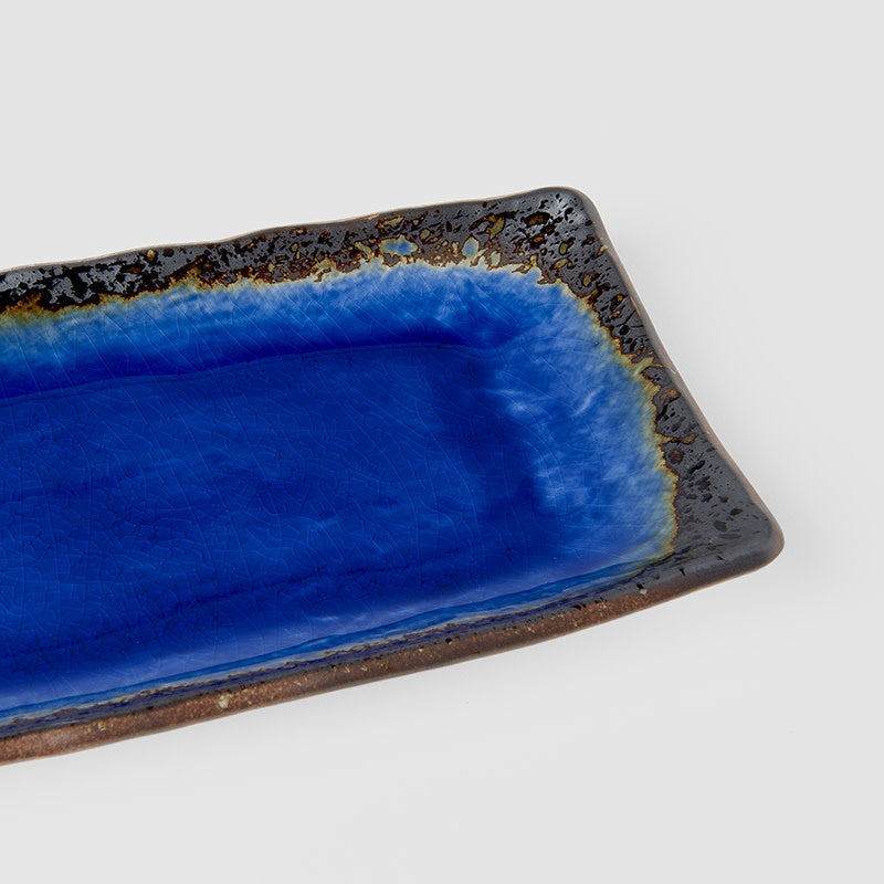 Plate Rectangular 29cm Cobalt Blue Glaze