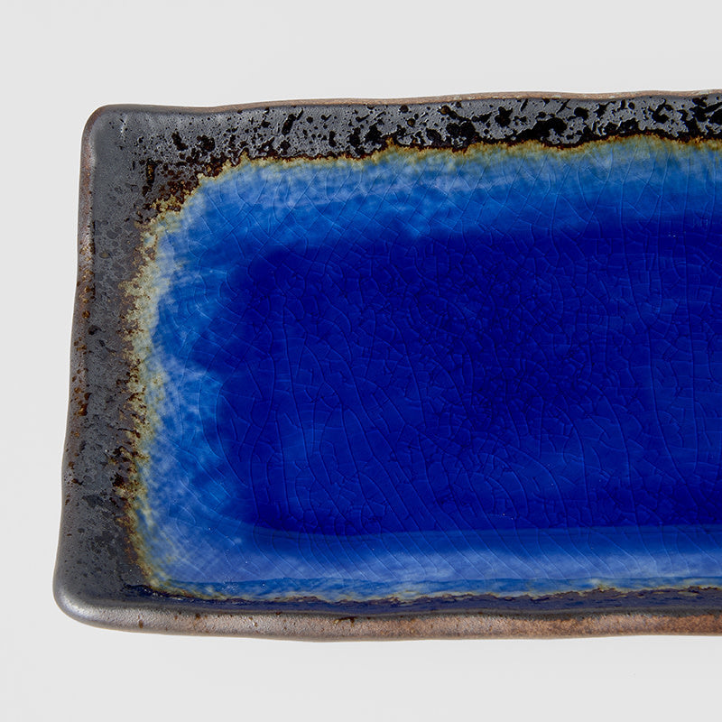 Plate Rectangular 29cm Cobalt Blue Glaze