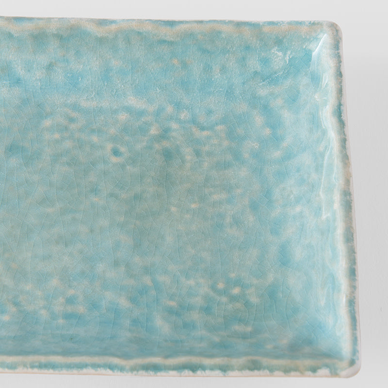 Platter Large 50cm Crazed Blue Glaze