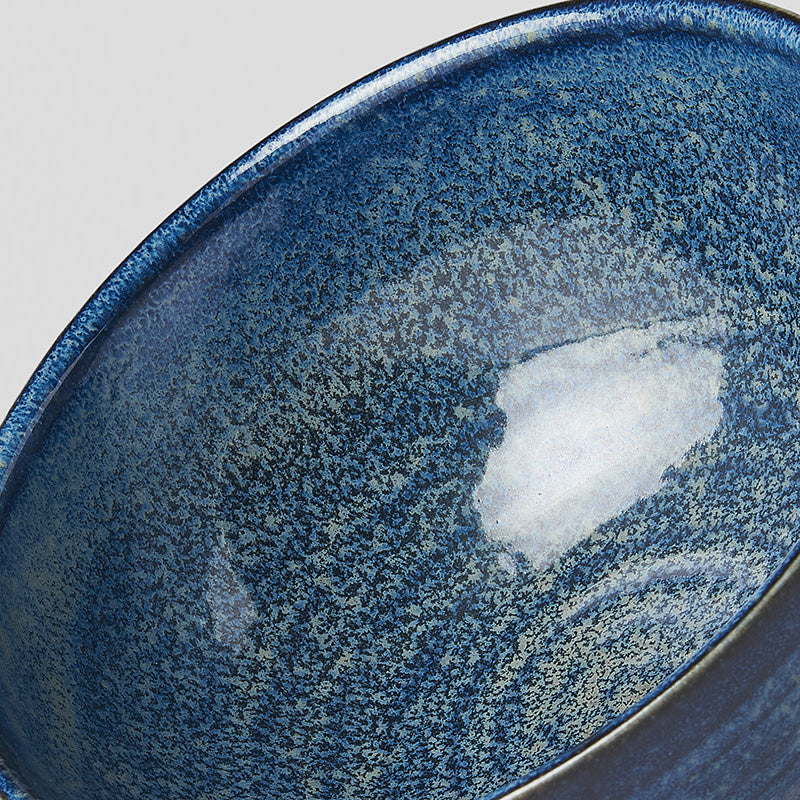 Udon Bowl 19cm Indigo Blue Glaze - Made In Japan | Japanese Tableware