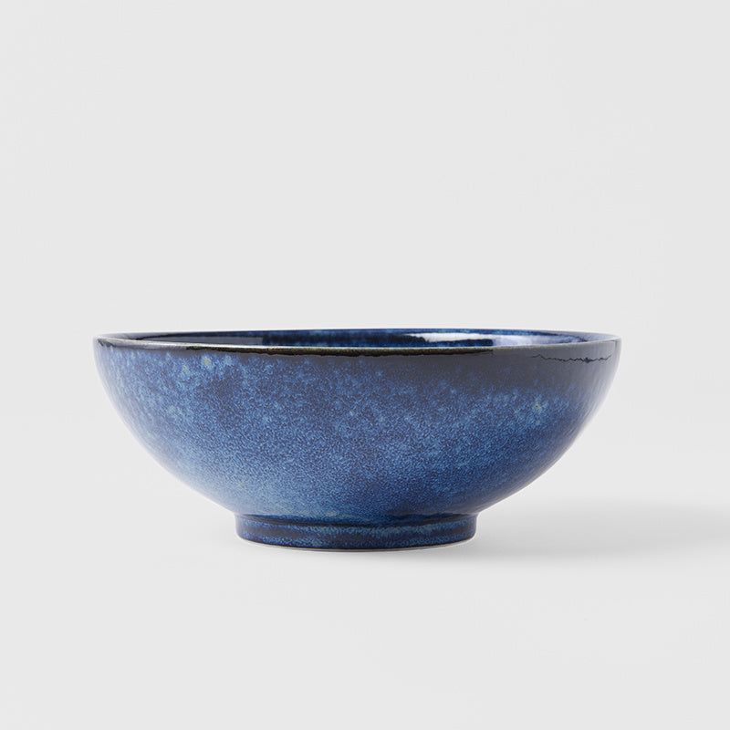 Ramen Bowl 21.5cm Indigo Blue Glaze - Made In Japan | Japanese Tableware
