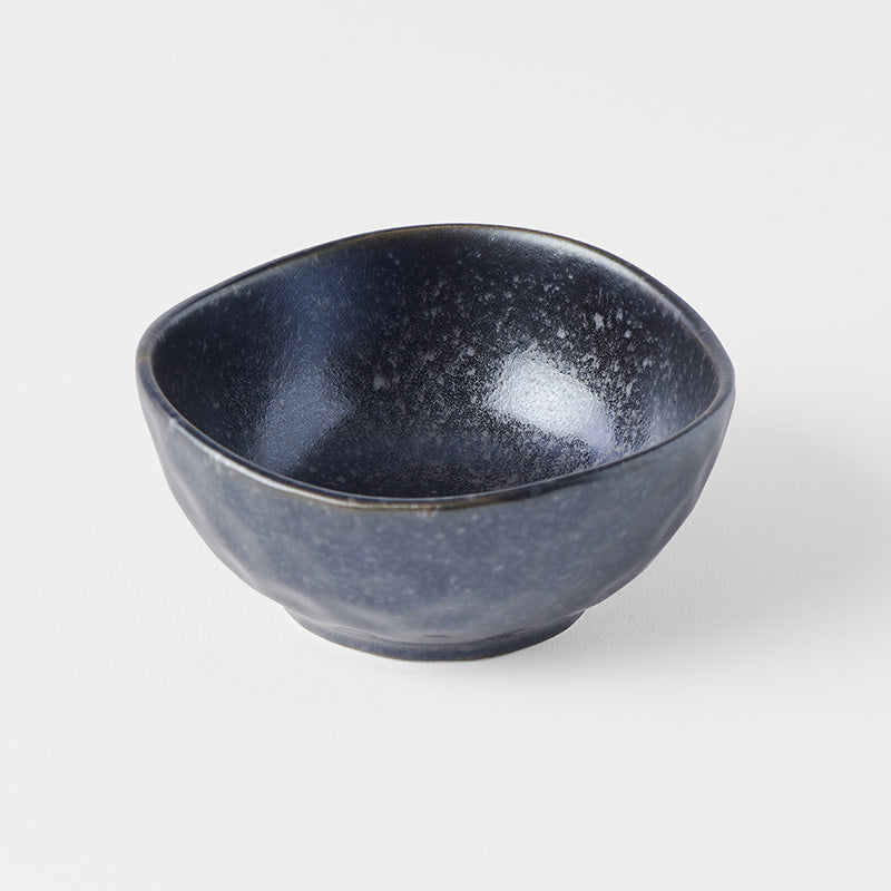 Sauce Dish Organic Shape 9cm Matte Black Glaze