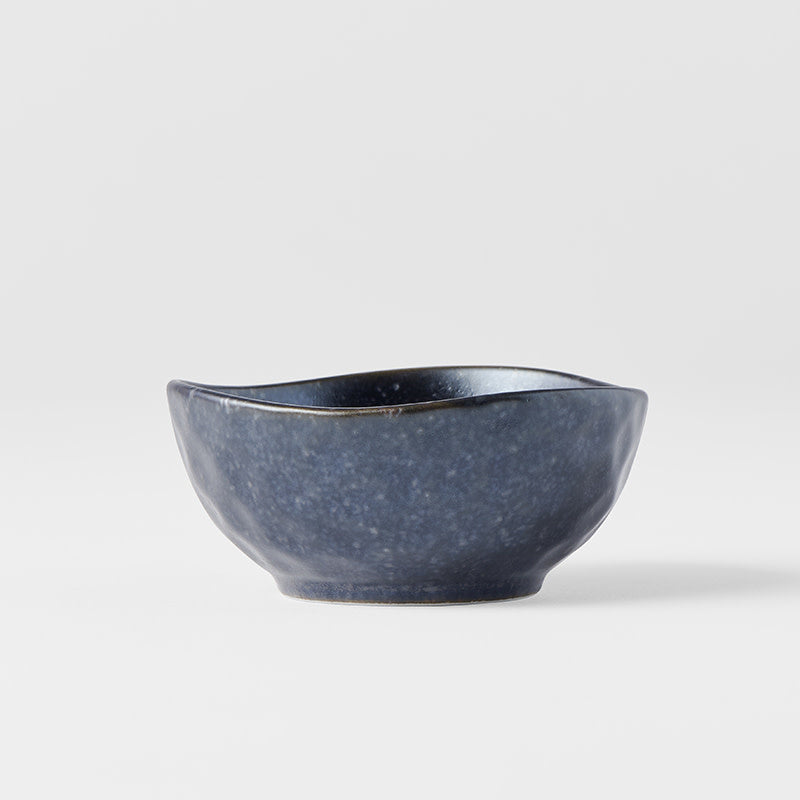 Sauce Dish Organic Shape 9cm Matte Black Glaze