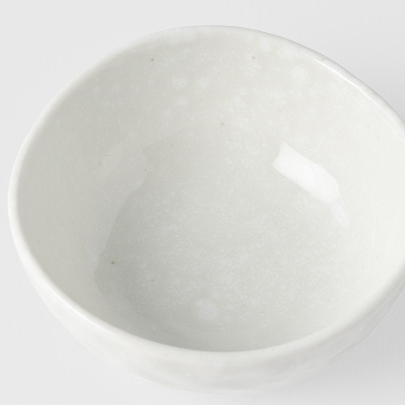 Sauce Dish Organic Shape 11cm Soft White Glaze