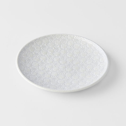 Tapas Plate 17cm White Star Glaze - Made In Japan | Japanese Tableware