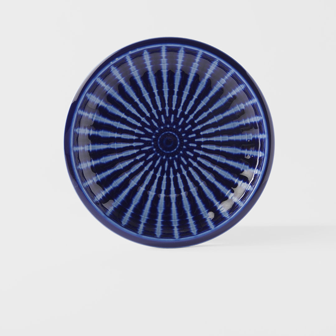(B-GRADE) Dinner Plate 26 cm / Cobalt Rays Glaze