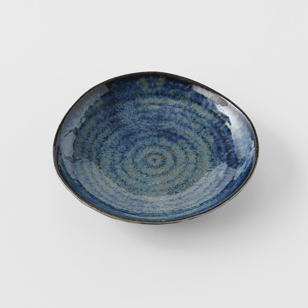 Saucer Organic Shape 13.5cm Indigo Blue Glaze