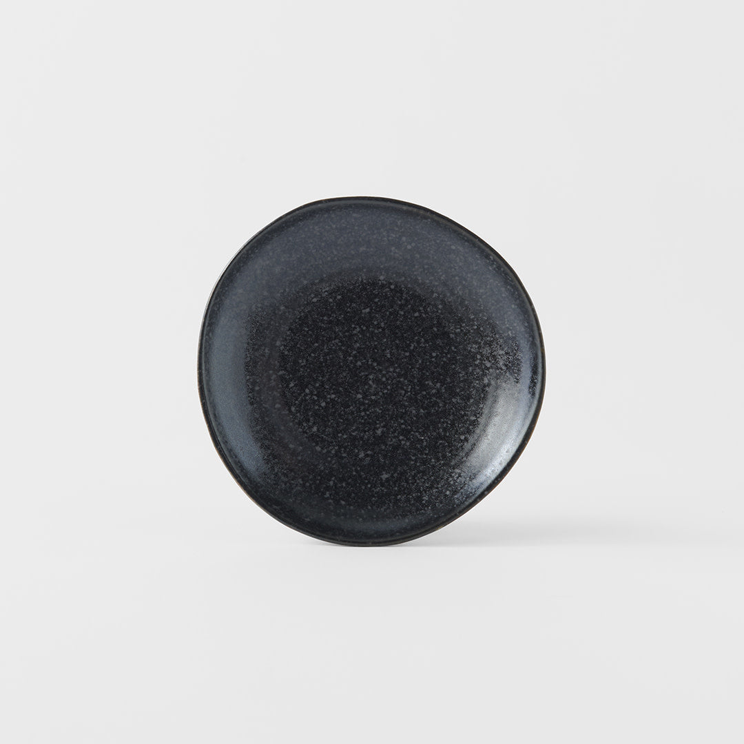 Saucer Organic Shape 13.5cm Matte Black Glaze