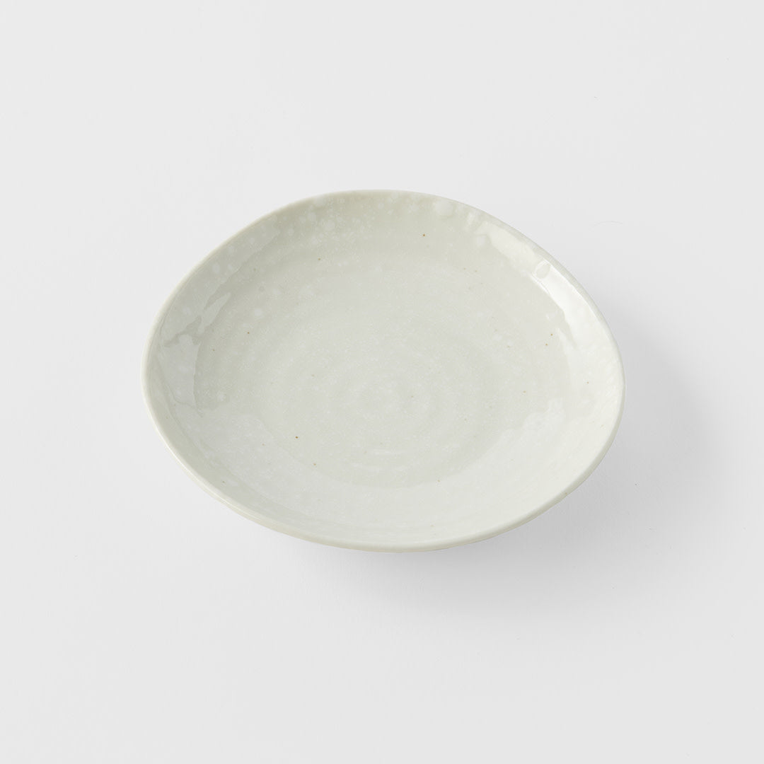 Saucer Organic Shape 13.5cm Soft White Glaze
