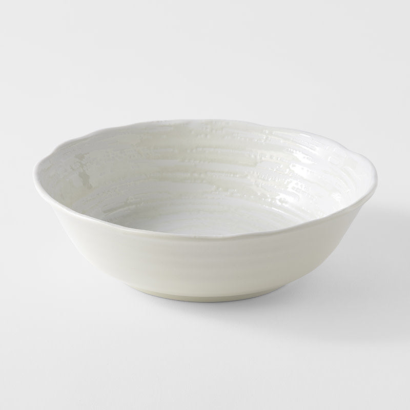 Bowl 21.5cm White Spiral