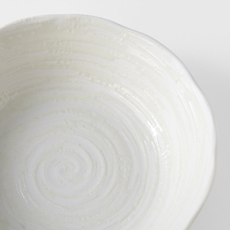 Bowl 21.5cm White Spiral