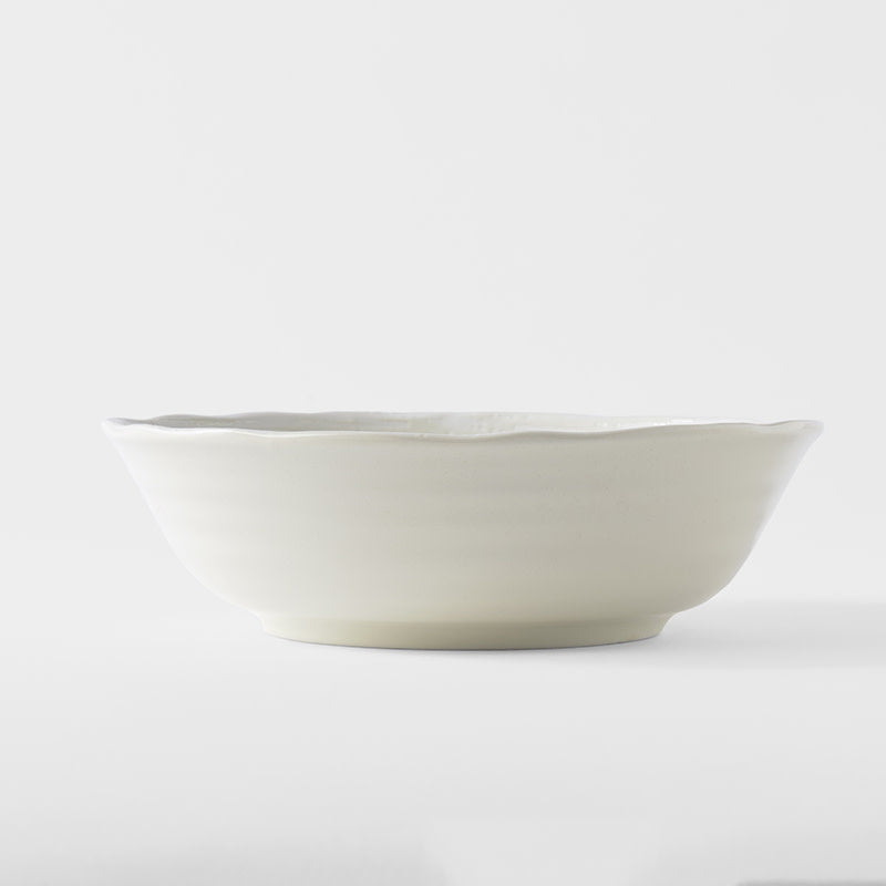 Bowl 21.5cm White Spiral