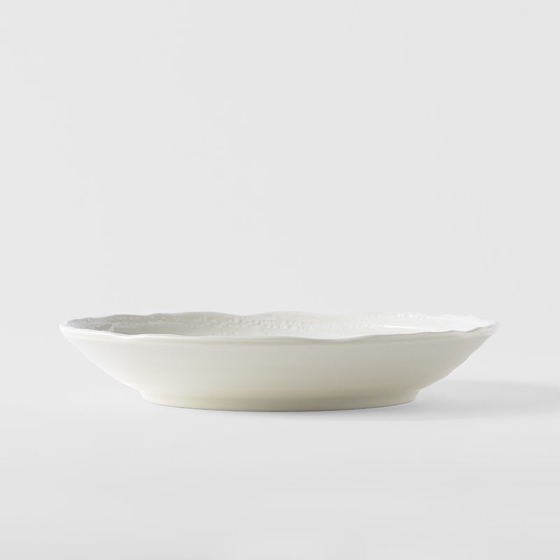 Pasta Bowl 22cm White Spiral Glaze
